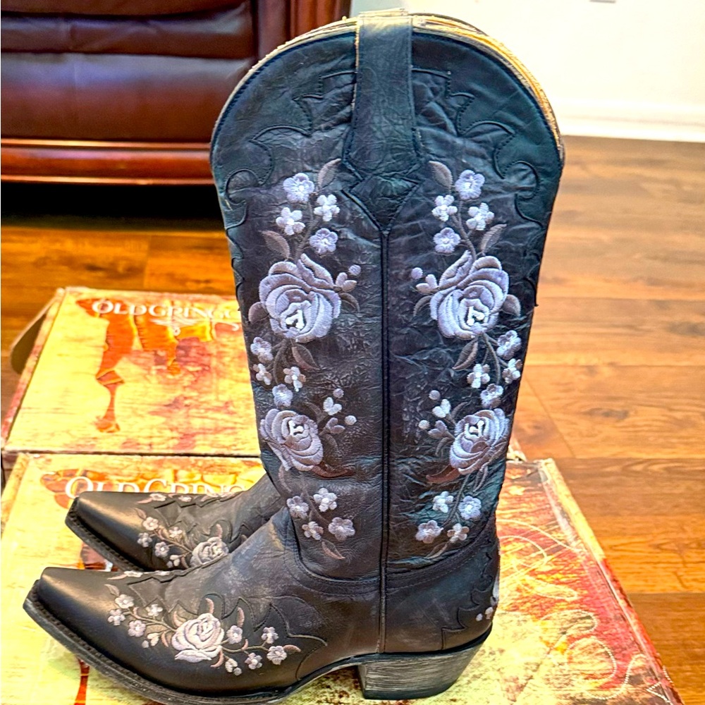 Old Gringo Embroidered Black Boots
